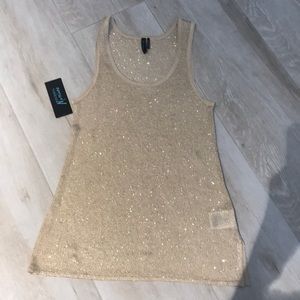 Gold Sequin Tank Size XS